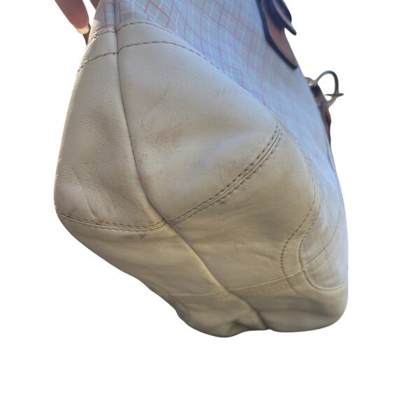 VTG Coach Tattersall Twill Tote Creed L04Q-1823 mini tote shoulder bag - Picture 7 of 10